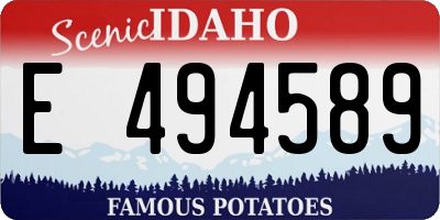 ID license plate E494589