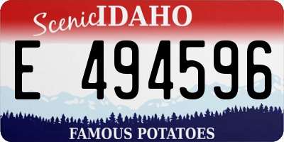 ID license plate E494596