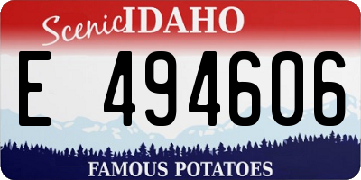ID license plate E494606