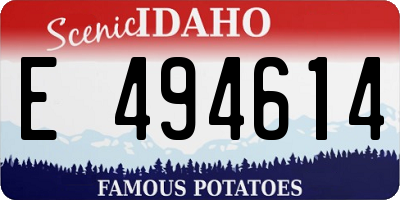 ID license plate E494614