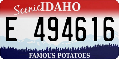 ID license plate E494616