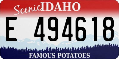 ID license plate E494618
