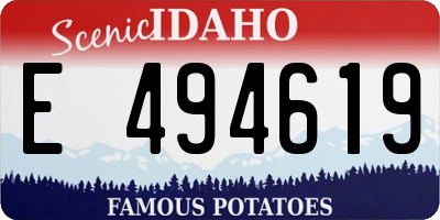 ID license plate E494619