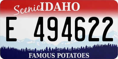 ID license plate E494622