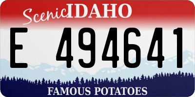 ID license plate E494641