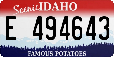 ID license plate E494643
