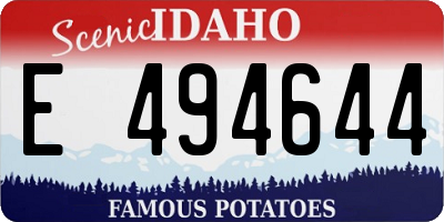 ID license plate E494644