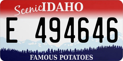 ID license plate E494646