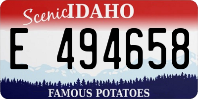 ID license plate E494658