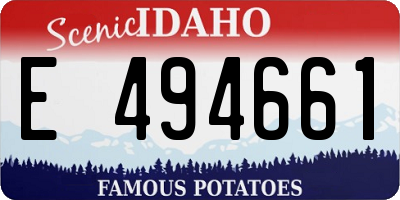 ID license plate E494661