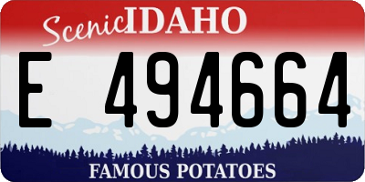 ID license plate E494664