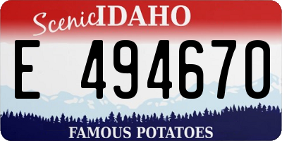 ID license plate E494670