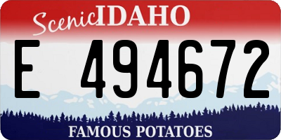 ID license plate E494672