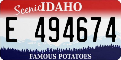 ID license plate E494674