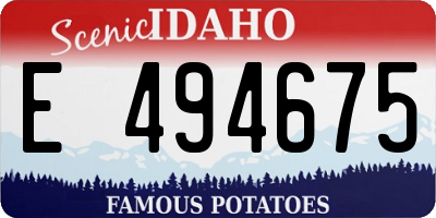 ID license plate E494675