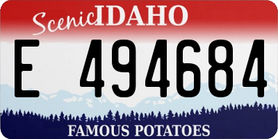 ID license plate E494684