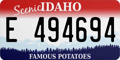 ID license plate E494694
