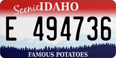 ID license plate E494736