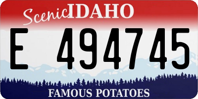 ID license plate E494745