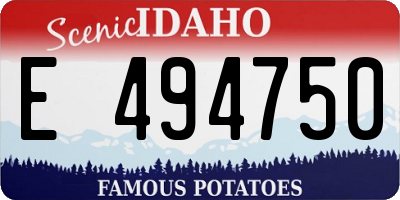 ID license plate E494750