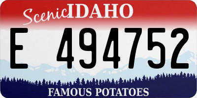 ID license plate E494752