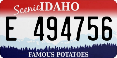 ID license plate E494756