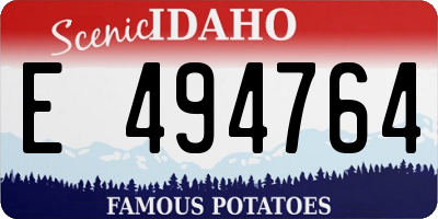 ID license plate E494764