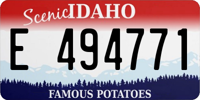 ID license plate E494771