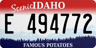 ID license plate E494772