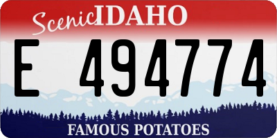 ID license plate E494774