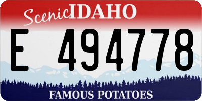 ID license plate E494778