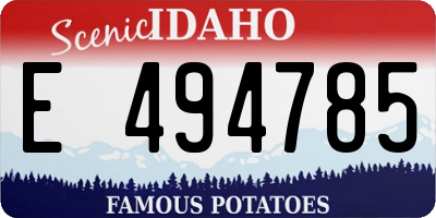 ID license plate E494785