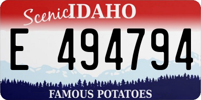 ID license plate E494794