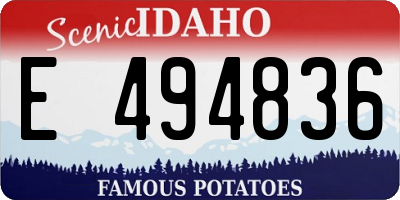 ID license plate E494836