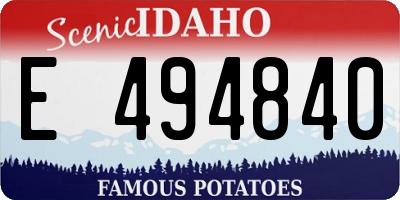 ID license plate E494840