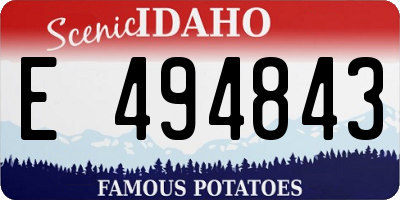 ID license plate E494843