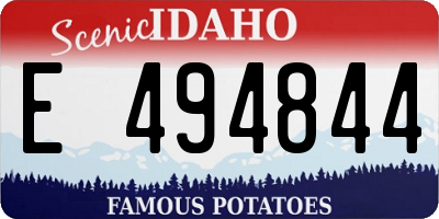 ID license plate E494844