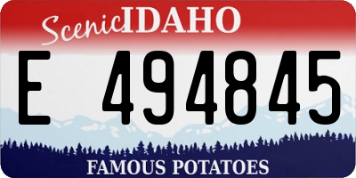 ID license plate E494845