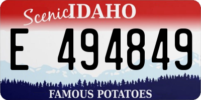 ID license plate E494849
