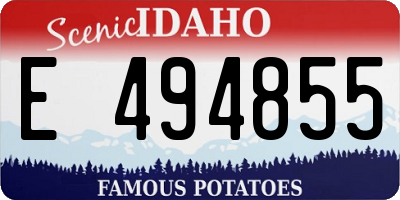 ID license plate E494855