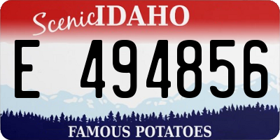 ID license plate E494856