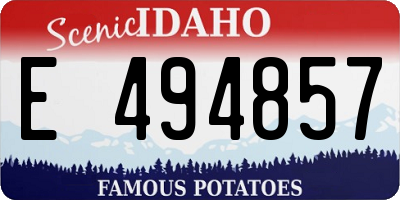 ID license plate E494857