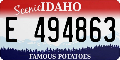 ID license plate E494863