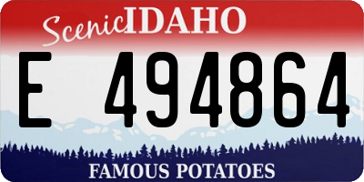 ID license plate E494864