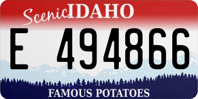 ID license plate E494866