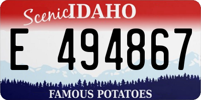 ID license plate E494867