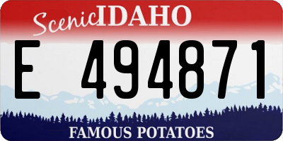 ID license plate E494871