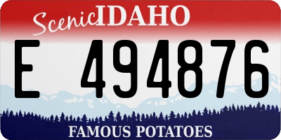 ID license plate E494876