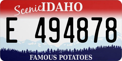 ID license plate E494878