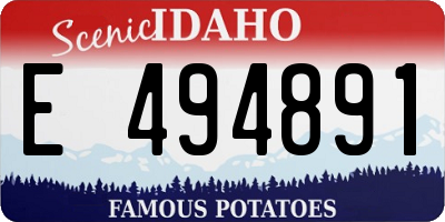 ID license plate E494891